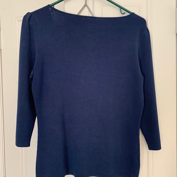 Ann Taylor Sweater Elegant Scoopneck M - Picture 2 of 4